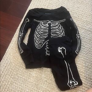 Old Navy Black Skeleton Kids Pajama Set